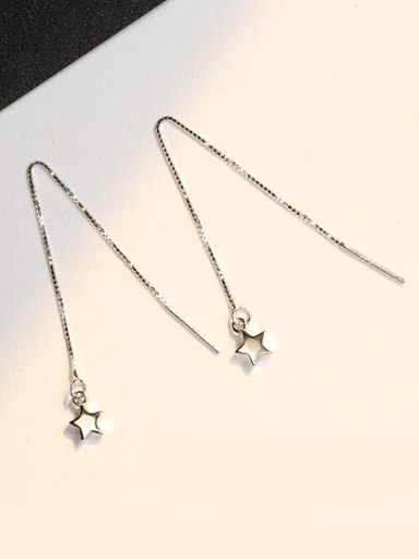Simple Little Star Line Earrings