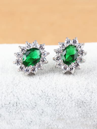 Classic King of Zircon Fashion Anti-allergy Europe and the United States Quality Cluster earring