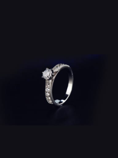 Simple Zircon Engagement Ring