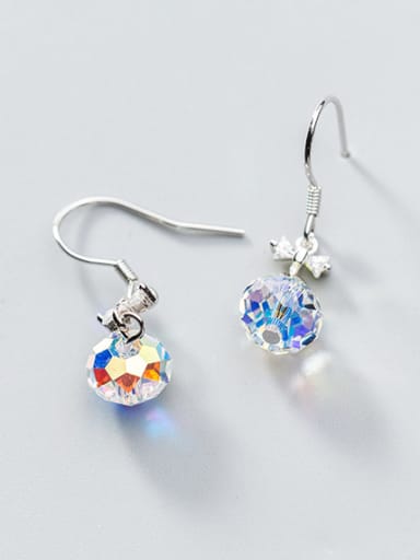 Elegant Bowknot Shaped Multi-color Crystal Drop Earrings