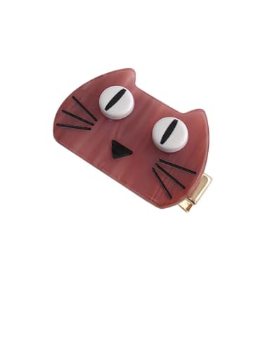 Alloy With Cellulose Acetate Cute Cat Barrettes & Clips