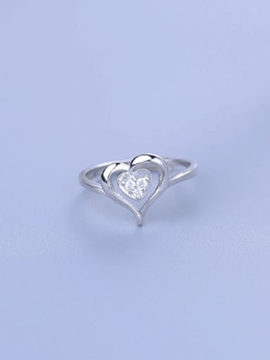 2018 925 Silver Heart Shaped Ring
