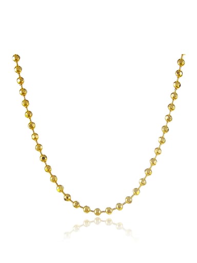 Women Elegant 24K Gold Plated Tiny Bead Necklace
