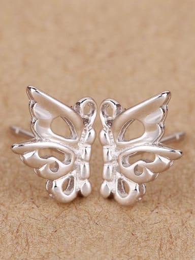 Personalized Symmetrical Butterfly stud Earring