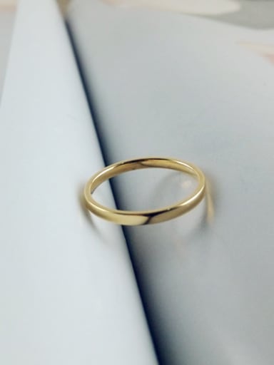 Simple Style Single Line Ring