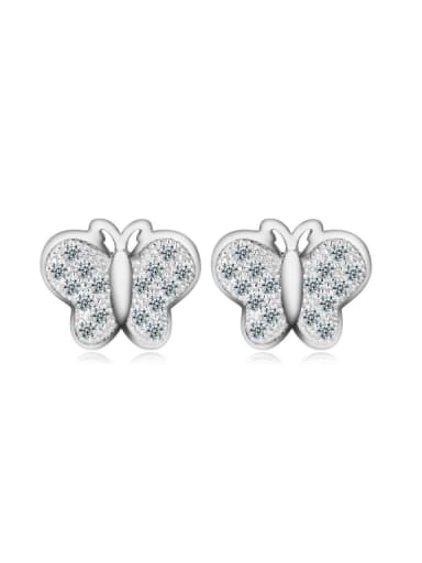 Butterfly Shaped Zircons Fashion Stud Earrings