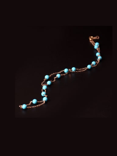 Fashionable Blue Turquoise Clavicle Necklace