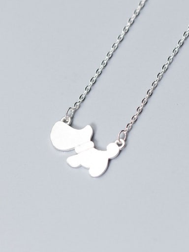 Lovely Cartoon Dog Shaped S925 Silver Necklace