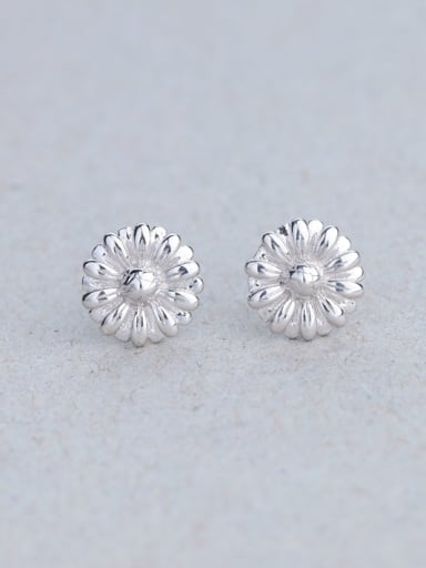 925 Silver Chrysanthemum Shaped cuff earring