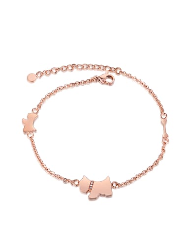 Simple Rose Gold Plated Titanium Anklet