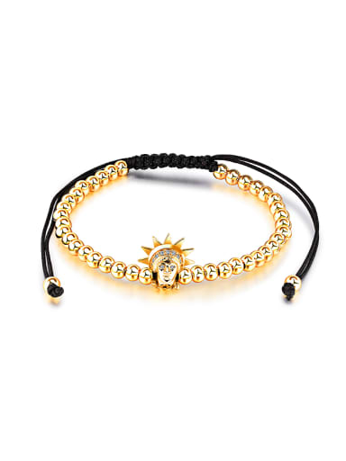 Fashion Personalized Beads Chinlon Adjustable Bracelet