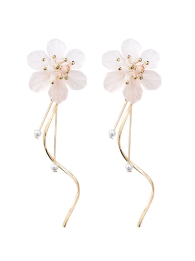 Alloy With Rose Gold Plated Fashion Flower Drop Earrings
