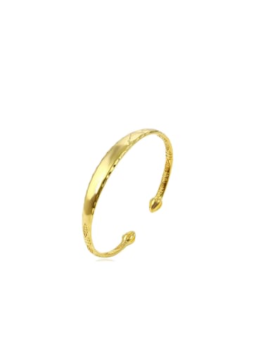 Copper Alloy 24K Gold Plated Classical Bangle