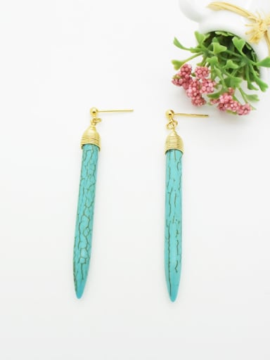 Women Luxury Turquoise Geometric Shaped Earrings