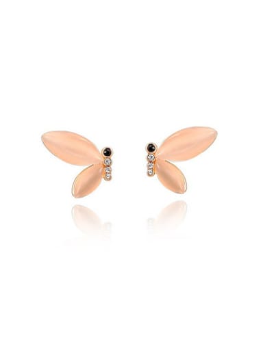 Natural Style Bowknot Shaped Opal Stud Earrings