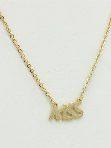 KISS Letter Pendant Clavicle Necklace