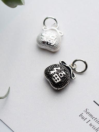 custom 925 Sterling Silver With Antique Silver Plated Fashion Clothes Charms
