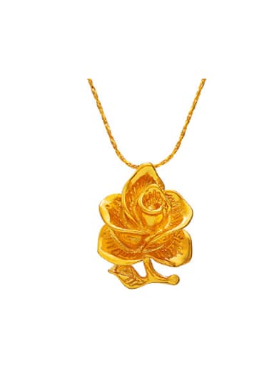 Retro Flower Gold Plated Pendant