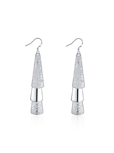 Fashion Geometrical Silver Plated Earrings