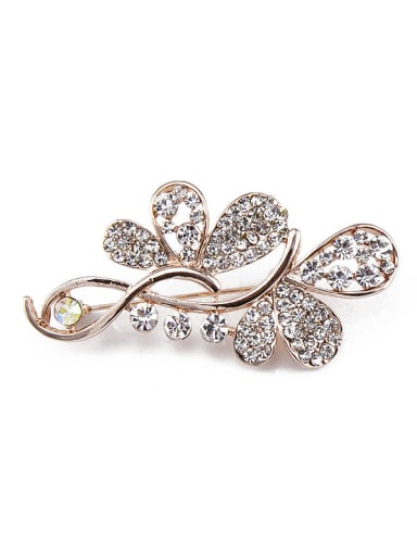 Rose Gold Plated Crystals Brooch