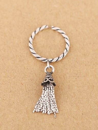 Fashion Tassels Silver Opening Ring
