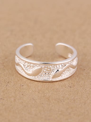 Tiny Snakes Silver Opening Ring