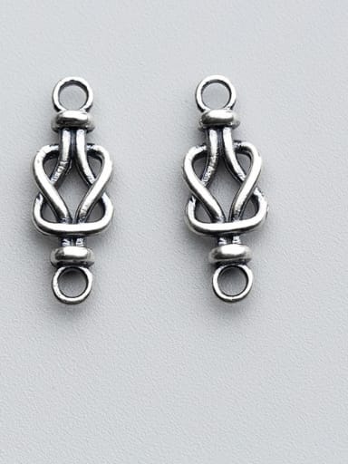 925 Sterling Silver With Antique Silver Plated  Geometric Connectors