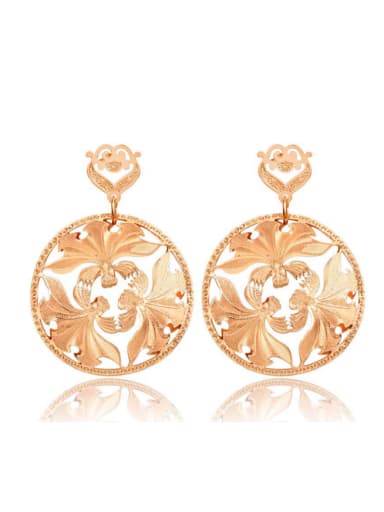 Western Style 14k Rose Gold Plated Stud Earrings