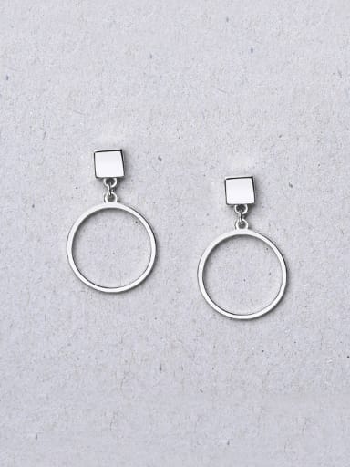 925 Silver Elegant Round Shaped hoop earring