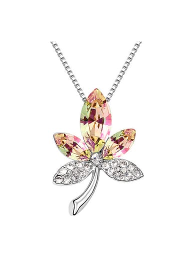 Fashion Maple Leaf austrian Crystals Alloy Necklace