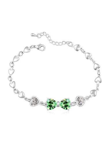 Simple Little Heart austrian Crystals Alloy Bracelet