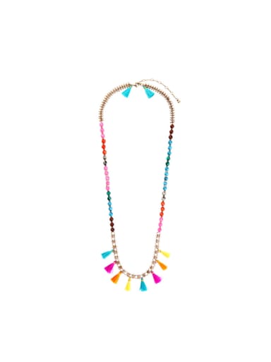 Long Colorful Sweater Necklace