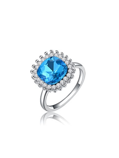 Elegant Blue Austria Crystal Women Ring