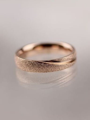 Frosted Simple Women Titanium Ring