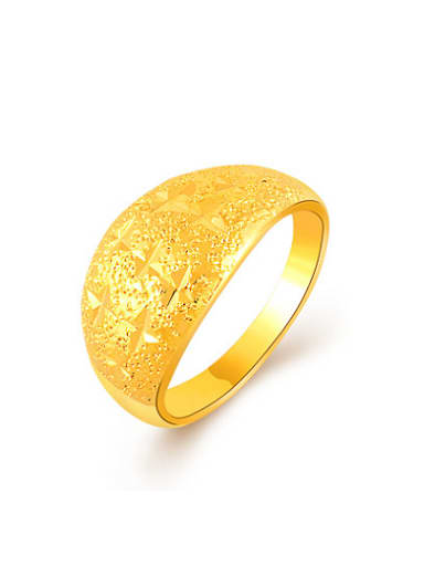 Delicate 24K Gold Plated Star Pattern Copper Ring