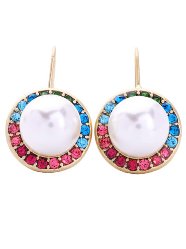 Fashion Artificial Pearls Round Ear Hook