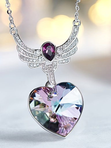Heart Shaped austrian Crystal Necklace