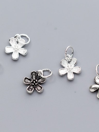 925 Sterling Silver With Antique Silver Plated Trendy Flower Earrings