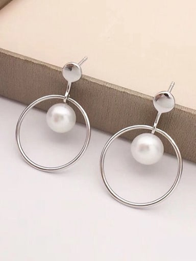 Freshwater Pearl Hollow Round stud Earring