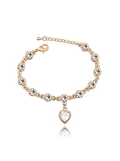 Fashion Cubic austrian Crystals Heart Alloy Bracelet