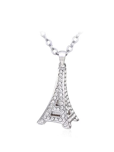 Fashion Eiffel Tower Rhinestones Necklace