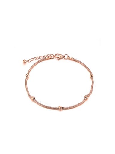 Adjustable Length Rose Gold Plated Titanium Foot Jewelry