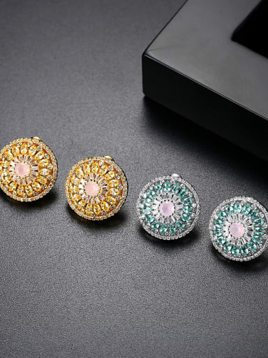 AAA zircon round colored Fashion Earrings