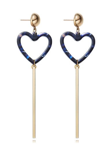 Personalized Hollow Heart shaped Drop Earrings