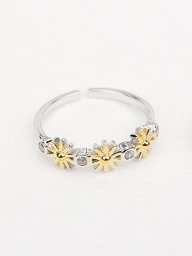 Little Daisy Flowers Opening Ring