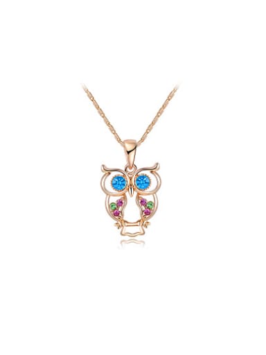 All-match Owl Shaped Austria Crystal Necklace