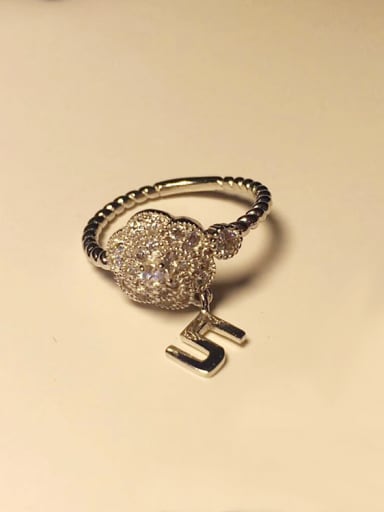 Exquisite and Smart Flower-shape Micro Pave Zircons Ring