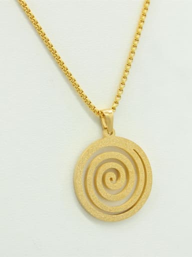 Circle Tornado Gold Plated Necklace