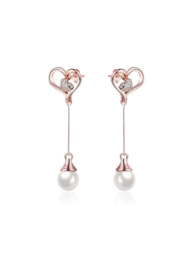 Elegant Heart Shaped Opal Stone Earrings