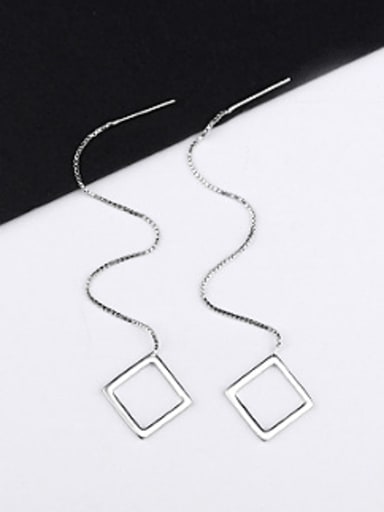 Simple Hollow Square Line Earrings